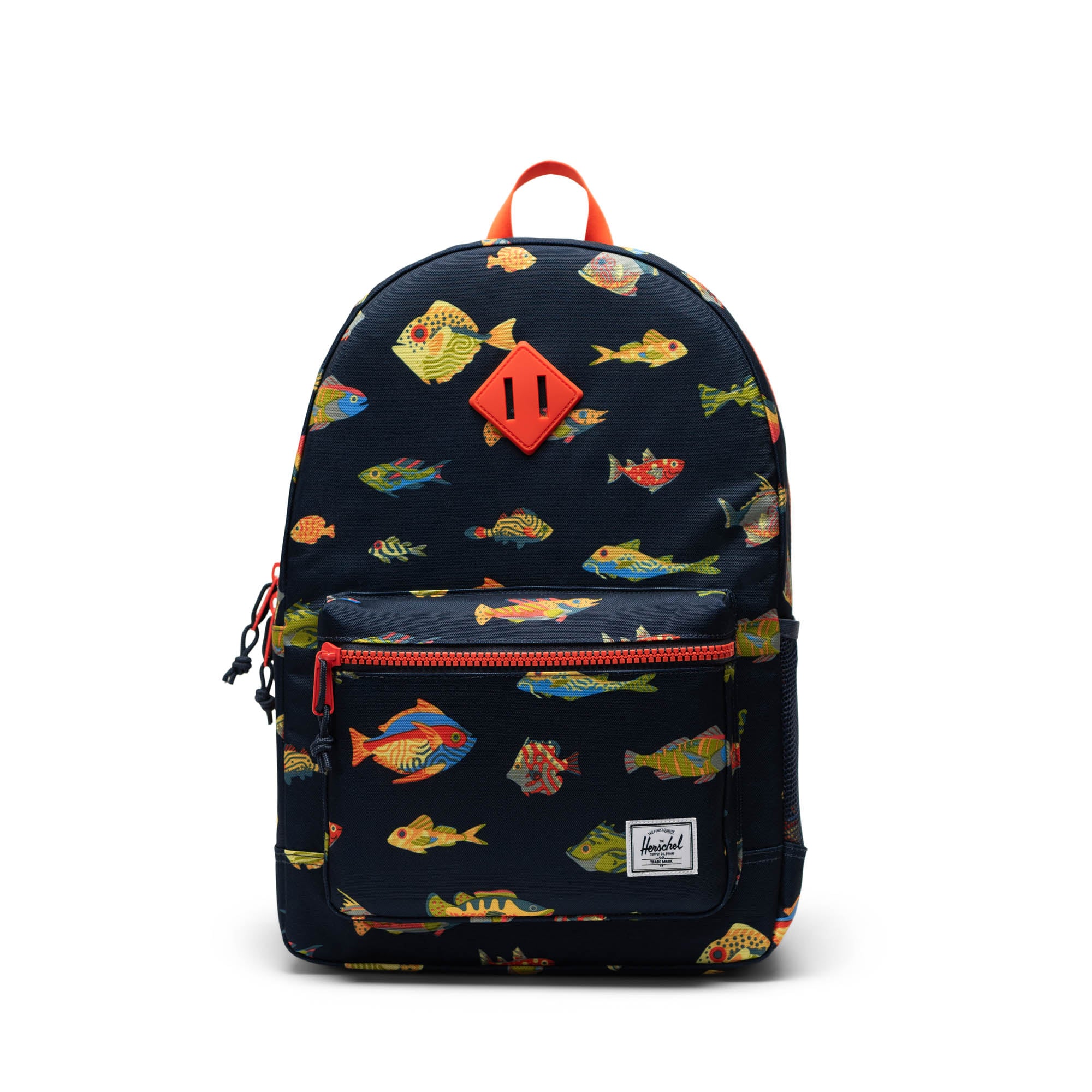Balık Desen Lacivert Herschel Heritage Genç Su İtici Kumaş Sırt Çantası, 14" Laptop Uyumlu, 26 L